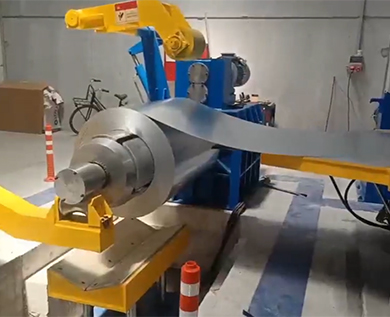 金属钢卷纵剪分条机生产线